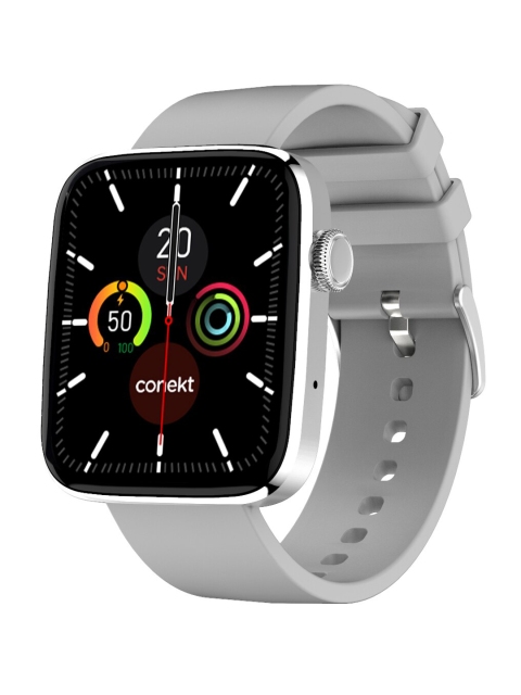 

CONEKT Silver-Toned Solid SW1 Pro Bluetooth Calling Smartwatch