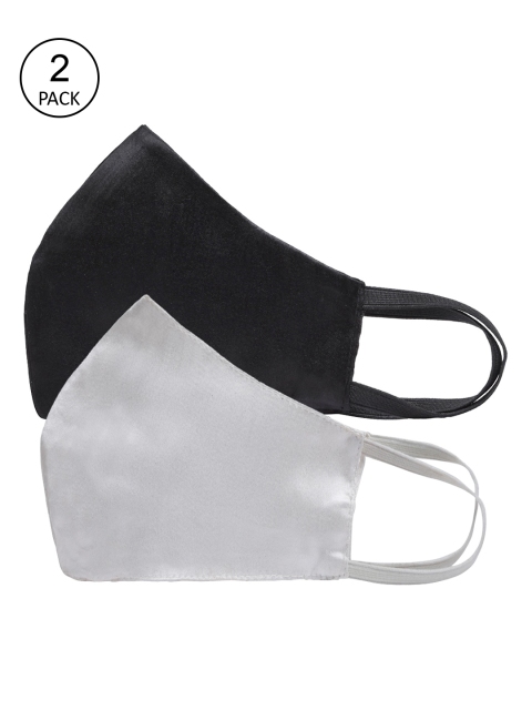 

studio rasa Women Pack Of 2 3-Ply Reusable Cloth Masks, Black