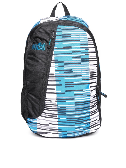 

Wildcraft Unisex Black & Blue Printed Backpack