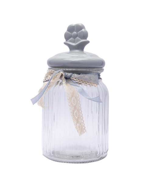 

MARKET99 Set Of 3 Solid Glass Storage Box Container, Transparent