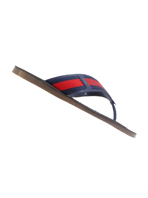 

pierre cardin Men Navy Blue & Red Leather Comfort Sandals