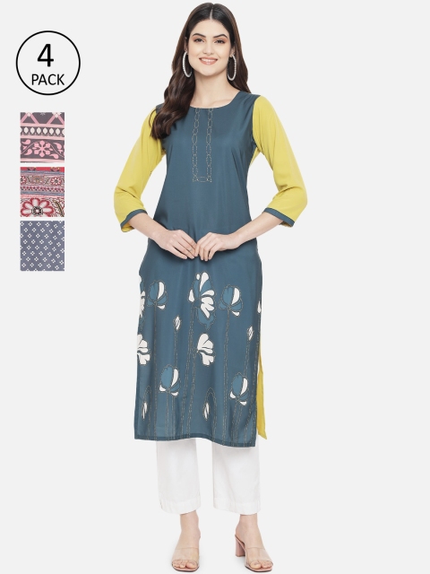 

7Threads Women Multicoloured Printed Kurta, Multi