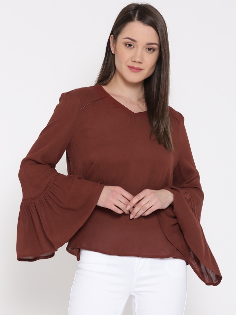 

Vero Moda Women Rust Brown Solid Top