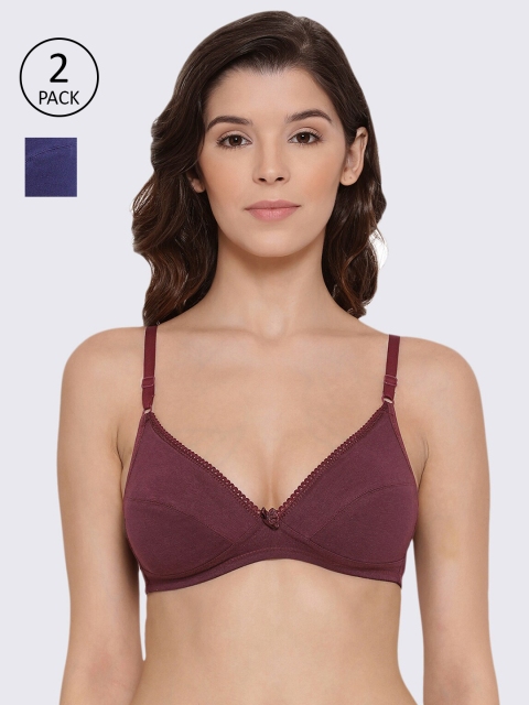 

LYRA Set Of 2 Blue & Burgundy Bra