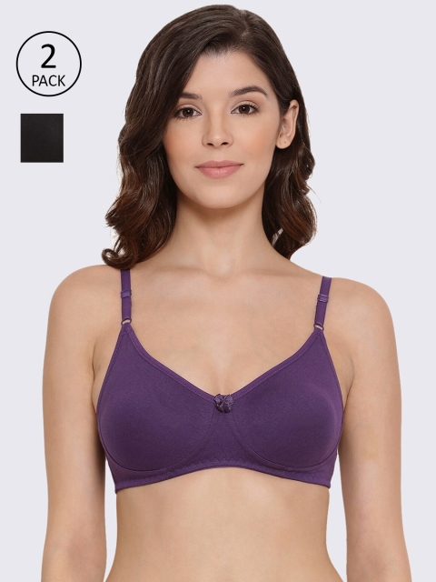 

LYRA Set Of 2 Black & Violet Bra