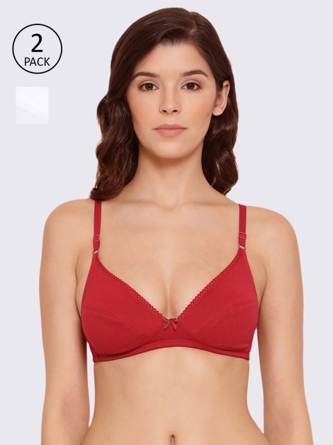

LYRA Pack of 2 Non Padded Comfort Bra, White