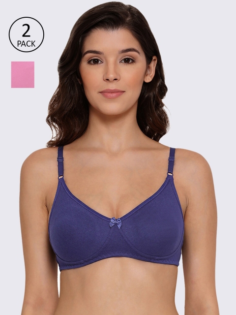 

LYRA Pack of 2 Pink & Blue T-shirt Bra