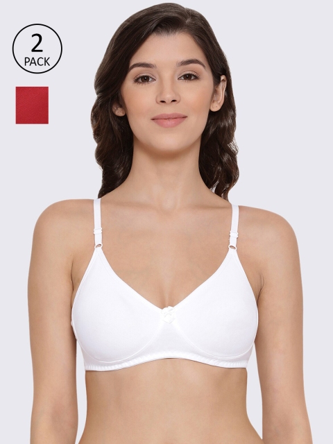 

LYRA Pack of 2 Non Padded Bra, White