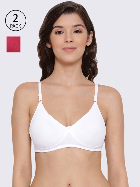 

LYRA Pack of 2 White & Red T-shirt Bras