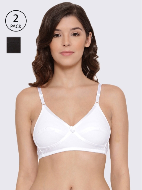 

LYRA Pack of 2 White & Black T-shirt Bra