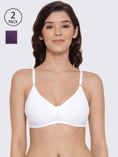 

LYRA Pack of 2 White & Violet T-shirt Bras
