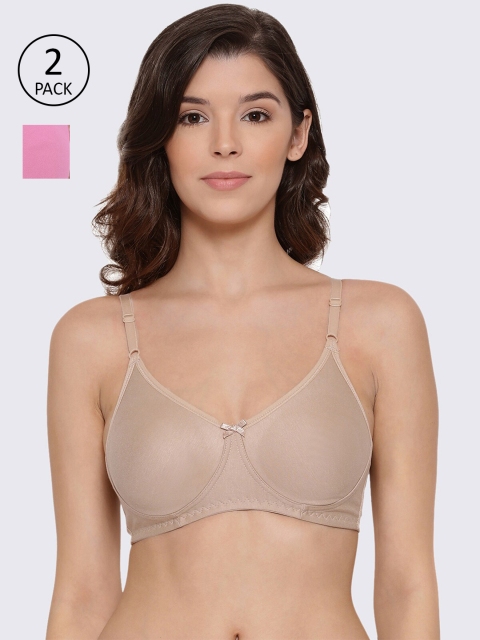 

LYRA Pack of 2 Non Padded T-Shirt Bra, Pink