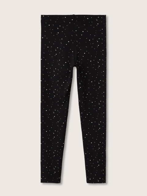 

Mango Kids Girls Black & White Abstract Print Ankle-Length Leggings