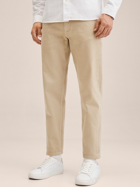 

MANGO MAN Beige Ben Tapered Fit Stretchable Jeans