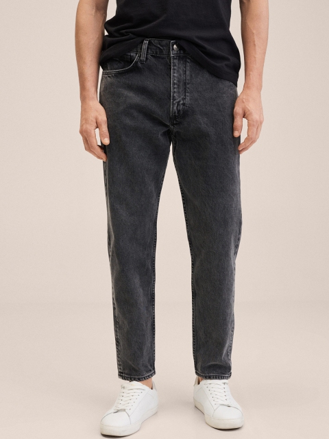 

MANGO MAN Charcoal Grey Ben Tapered Fit Stretchable Jeans
