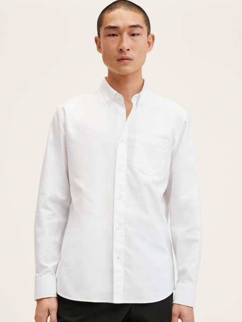 

MANGO MAN White Pure Cotton Casual Shirt