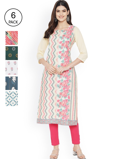 

Ethnic basket Women Multicoloured Ethnic Motifs Embroidered Floral Crepe Kurta, Multi
