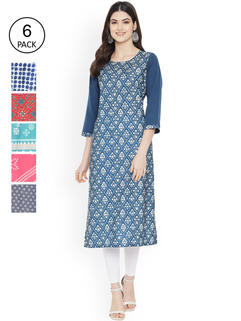 

Ethnic basket Women Multicoloured Ethnic Motifs Embellished Floral Crepe Kurta, Multi