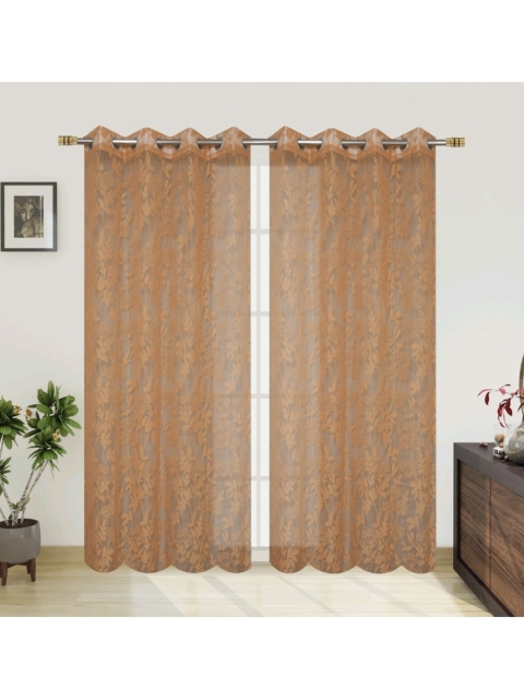 

Molly & Michel Beige Set Of 2 Floral Printed Door Curtain