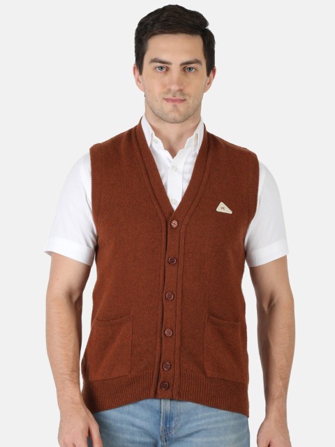 

Monte Carlo Men Brown Solid Pure Wool Cardigan