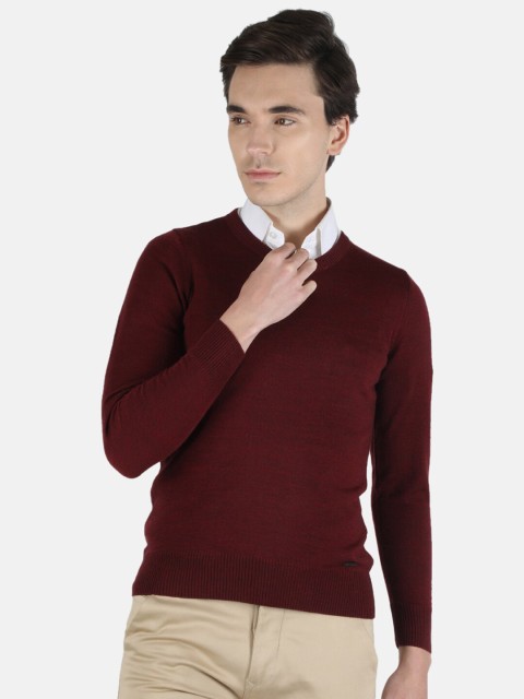 

Monte Carlo Men Maroon Solid Pullover