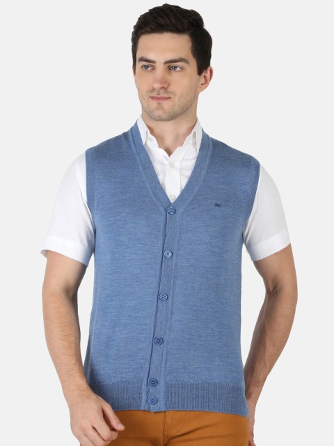 

Monte Carlo Men Blue Pure Wool Cardigan