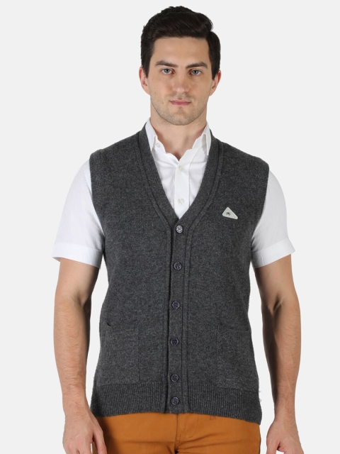 

Monte Carlo Men Grey Pure Wool Cardigan