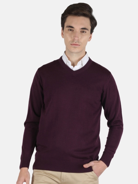 

Monte Carlo Men Purple Wool Blend Full Sleeves Pullover