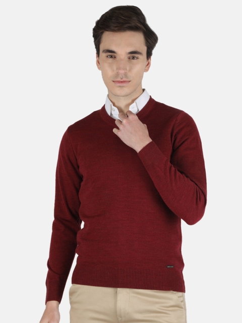 

Monte Carlo Men Maroon Solid Pullover