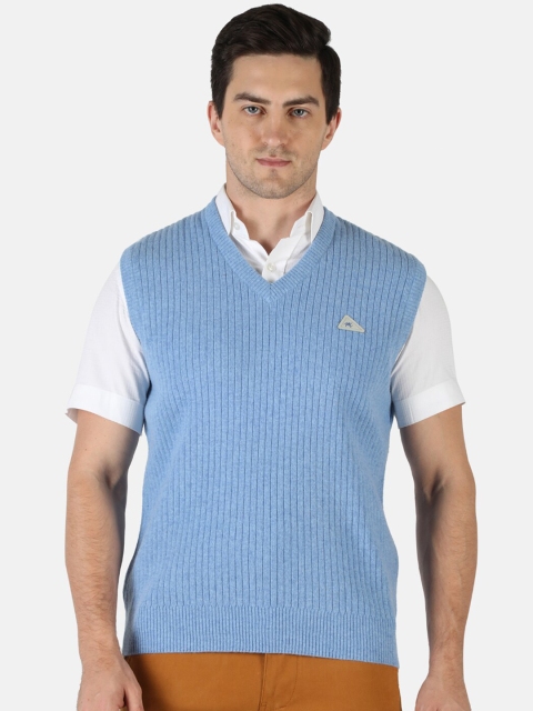

Monte Carlo Plus Size Men Blue Solid Sweater Vest