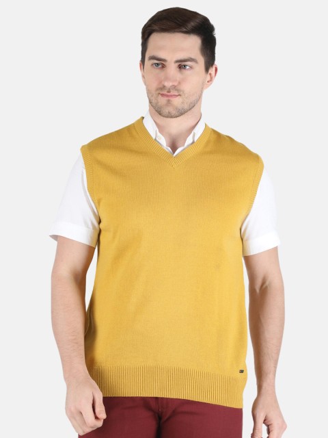 

Monte Carlo Men Gold-Toned & Mustard Sweater Vest