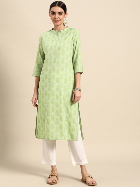

Anouk Women Green Pure Cotton Ethnic Motifs Printed Kurta