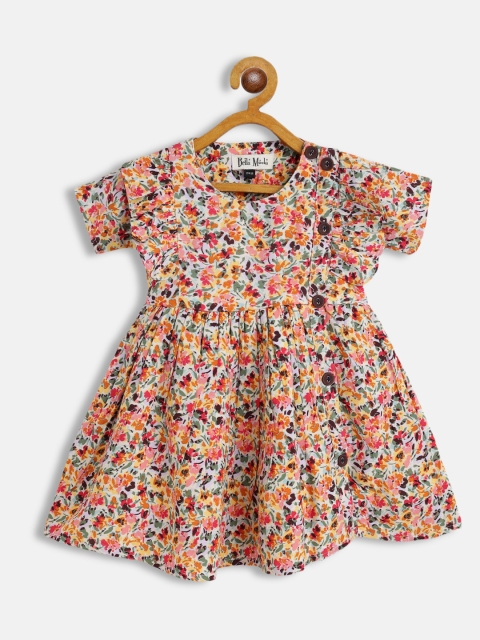 

Bella Moda Multicoloured Floral Cotton Dress, Multi