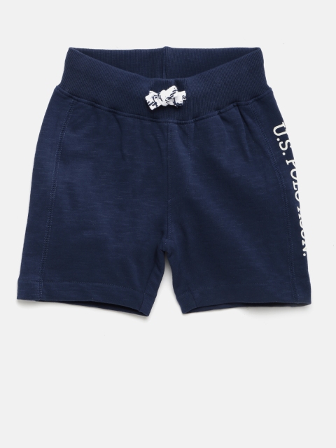 

U.S. Polo Assn. Kids Boys Navy Knitted Shorts, Navy blue