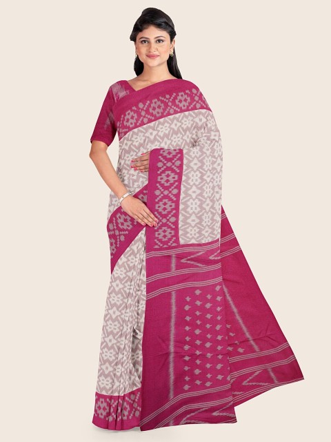 

Pothys Mauve & Off-white Ethnic Motifs Printed Saree