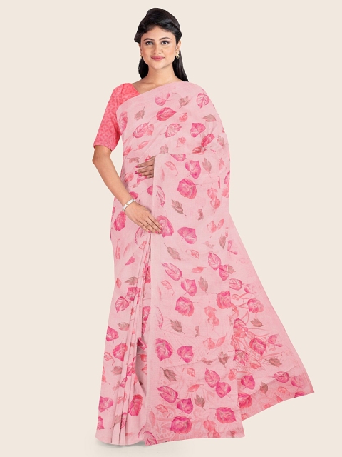 

Pothys Pink Floral Printed Saree