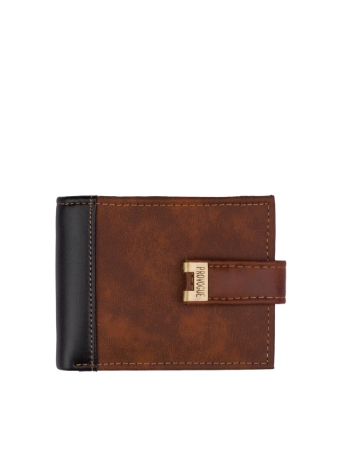 

Provogue Men Brown & Black Solid Two Fold Wallet