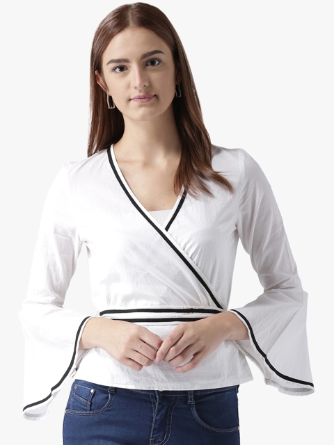

DODO & MOA White Styled Back Crop Top