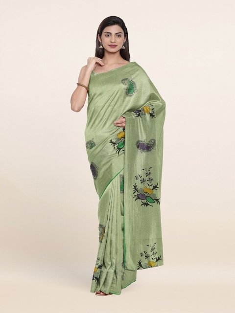 

Pothys Green Floral Pure Cotton Saree