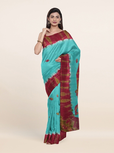 

Pothys Blue & Maroon Pure Cotton Saree