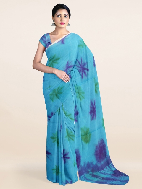 

Pothys Blue & Purple Tie and Dye Printed Pure Cotton Saree