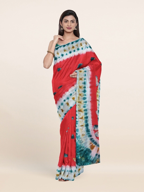 

Pothys Red & Blue Pure Cotton Saree