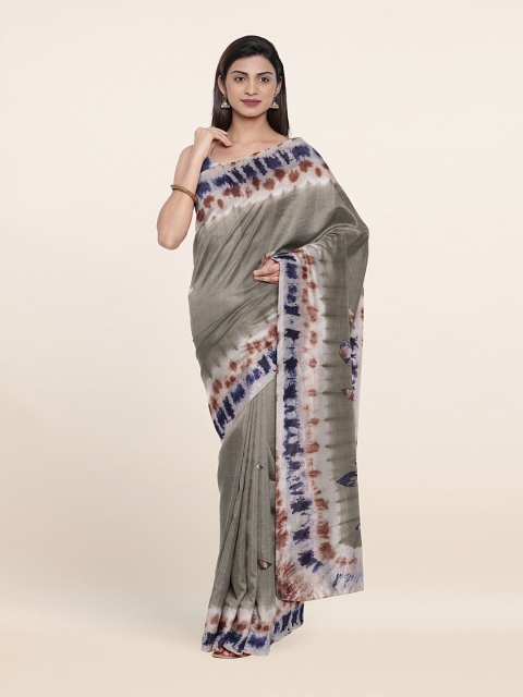 

Pothys Grey & Blue Pure Cotton Saree