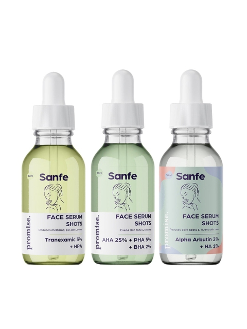 

Sanfe Complete Face Care Combo - Set of 3 Face Serum Shots, Green