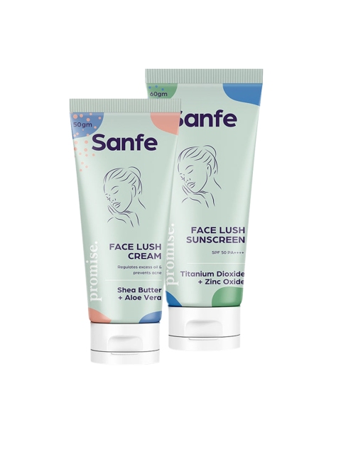 

Sanfe Winter Smooth Skin Combo - Face Lush Cream & Sunscreen, Green