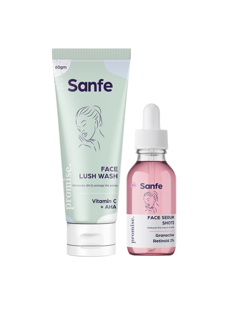 

Sanfe Set of Promise Face Lush Wash & Face Serum Shots, White