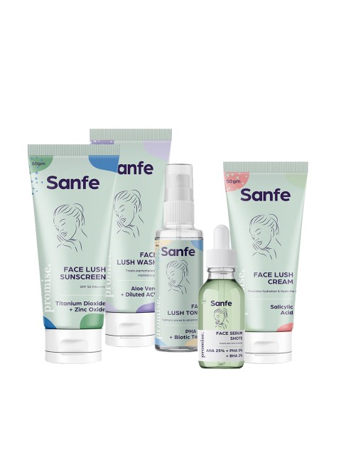 

Sanfe Set of 5 AM/Morning Skincare Regime for Healthy Skin, Green