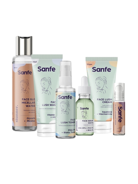 

Sanfe Set of 6 PM Regime for Soft & Supple Skin, Green