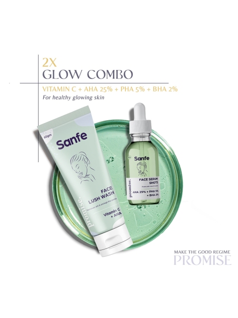 

Sanfe Set of Promise Face Lush Wash & Face Serum Shots, White