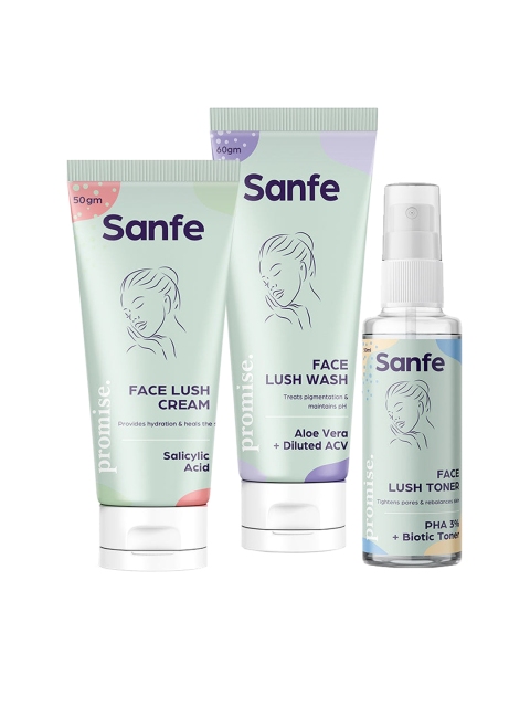 

Sanfe Set of Promise Face Lush Wash - Cream & Toner, White